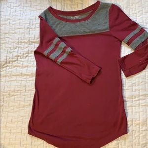 Arizona maroon/grey long sleeve
